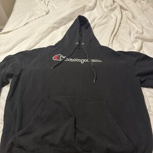 Mens Champion 4XL hooded sweatshirt Black